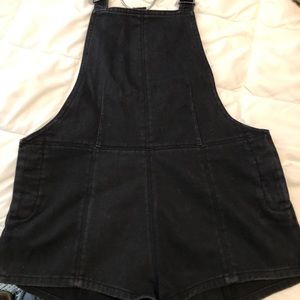Black Overall Shorts